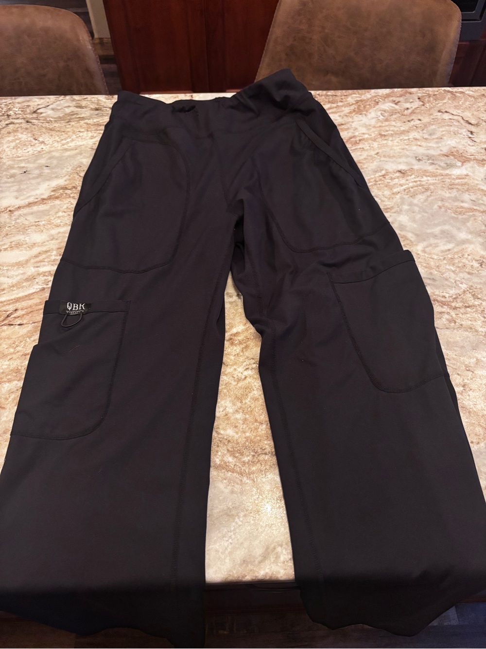 Men's Black Cargo Scrub Pants -